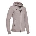 Lyre Full Zip Hooded Jacket W GRY XL Hettejakke i bomullsmiks til dame