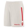 Elbe Short WHT/RED M Teknisk trenings-og kampshorts - Unisex