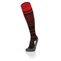 Target Socks BLK/RED XS Stripete høye fotballsokker - Unisex